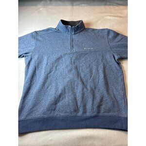 Columbia Mens Blue Half-Zip Pullover Sweatshirt xl